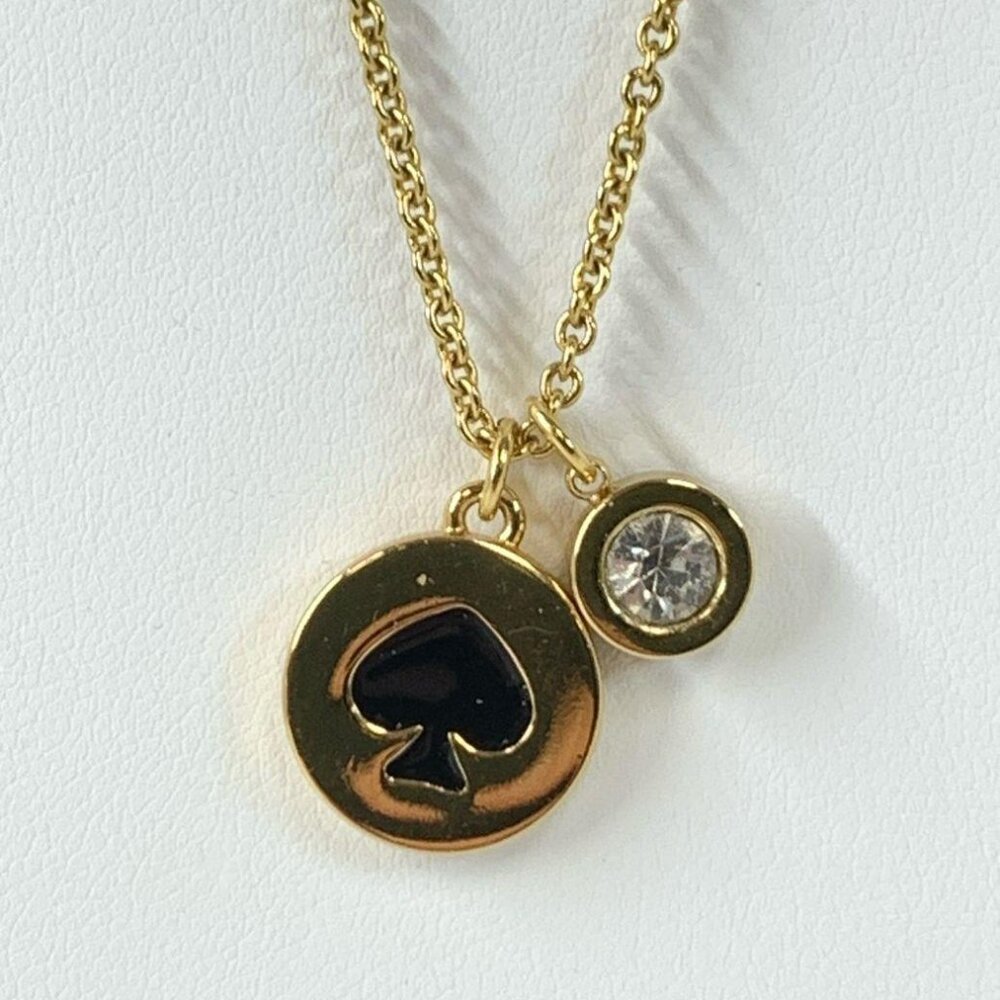 Kate Spade Spot the Spade 2 Charm Necklace 20 inches